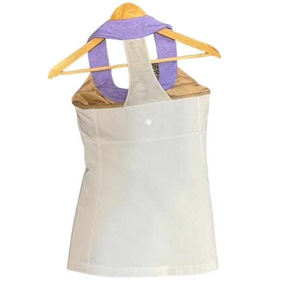 LULULEMON | Womens Scoop Neck Tank Top (White/Purple) - Picture 2 of 7